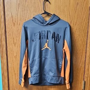 Jordan Kids Hoodie in Gray and Orange
